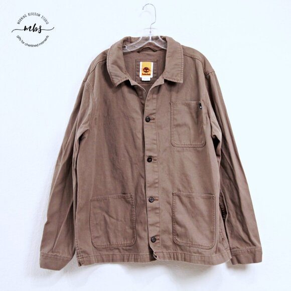 Timberland Cotton Utility Khaki Jacket Tan Men XXL - Picture 1 of 7